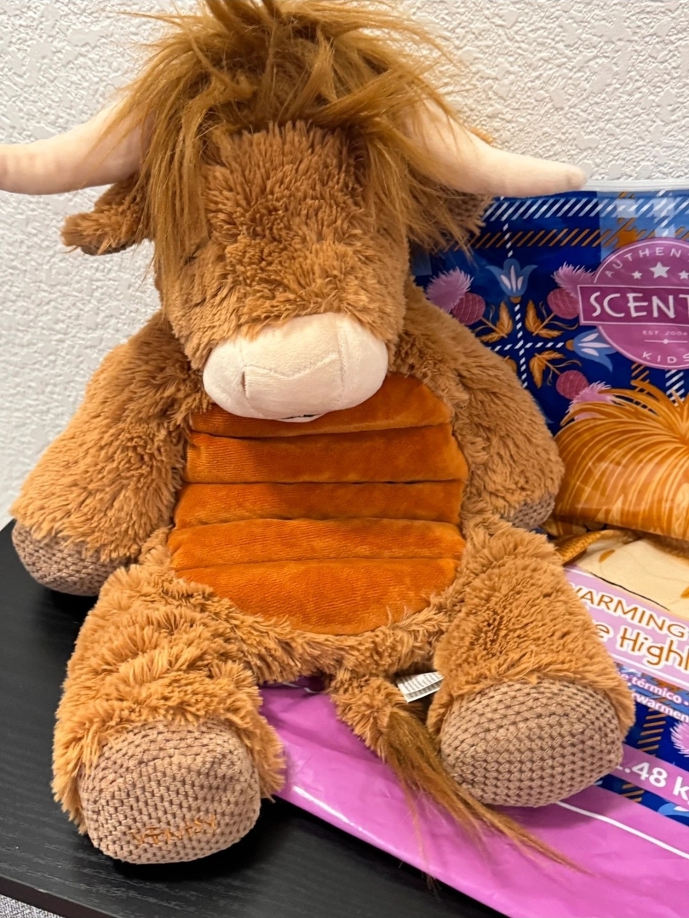 Scentsy Warmie Brown Highland Cow Stuffed Animal - HAMISH
